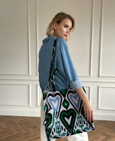 Шелковый тоут Moyen (M) PROSPERITAS CORDIS! (Сердце удачи) PROSPERITAS.CORDIS/M